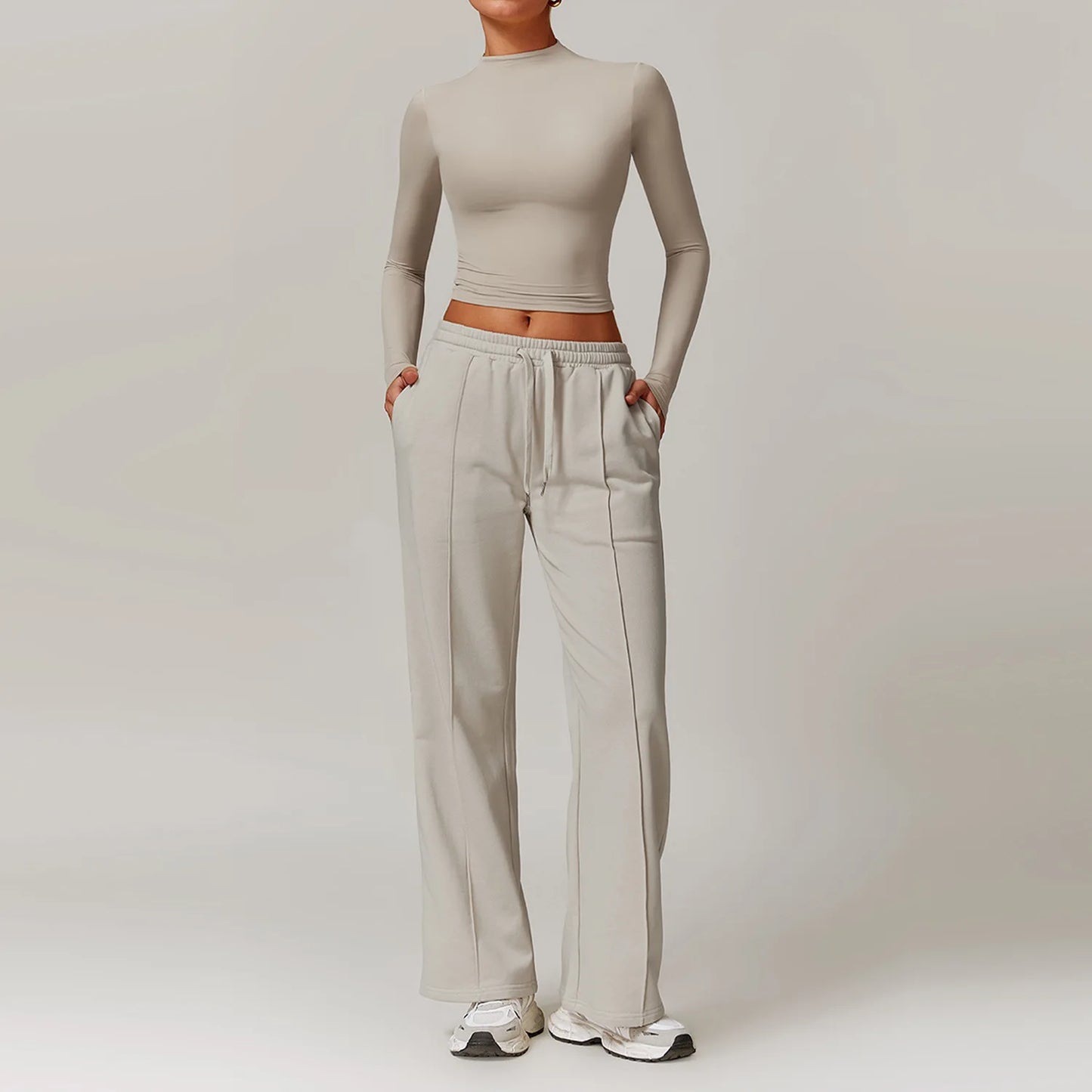 Sportswear 2 Pieces Yoga Set Gym Clothes Sportswear Yoga Suits For Women Fitness Set Tracksuits Sports Long Sleeved Gym Trousers