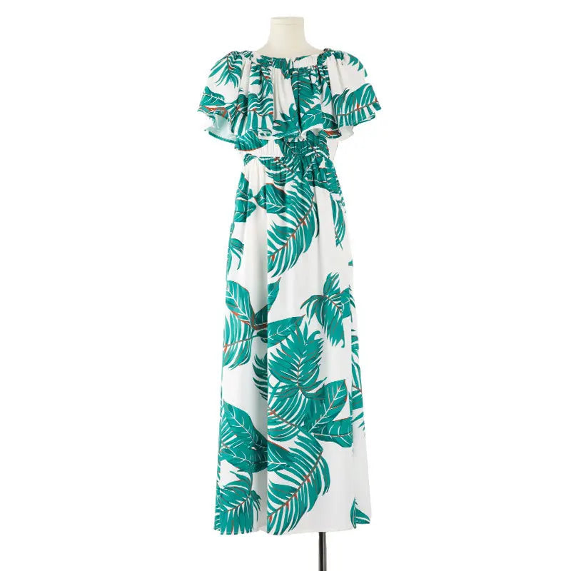 Beach Ware Clothes for Family Shirts Set Vacation Long Mother and Daughter Blue Dress for The Sea Resorts Look Father Son Outfit