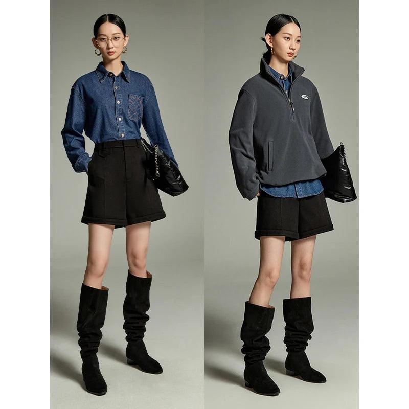 Classic Women€™s Denim Shirt – Winter 2024