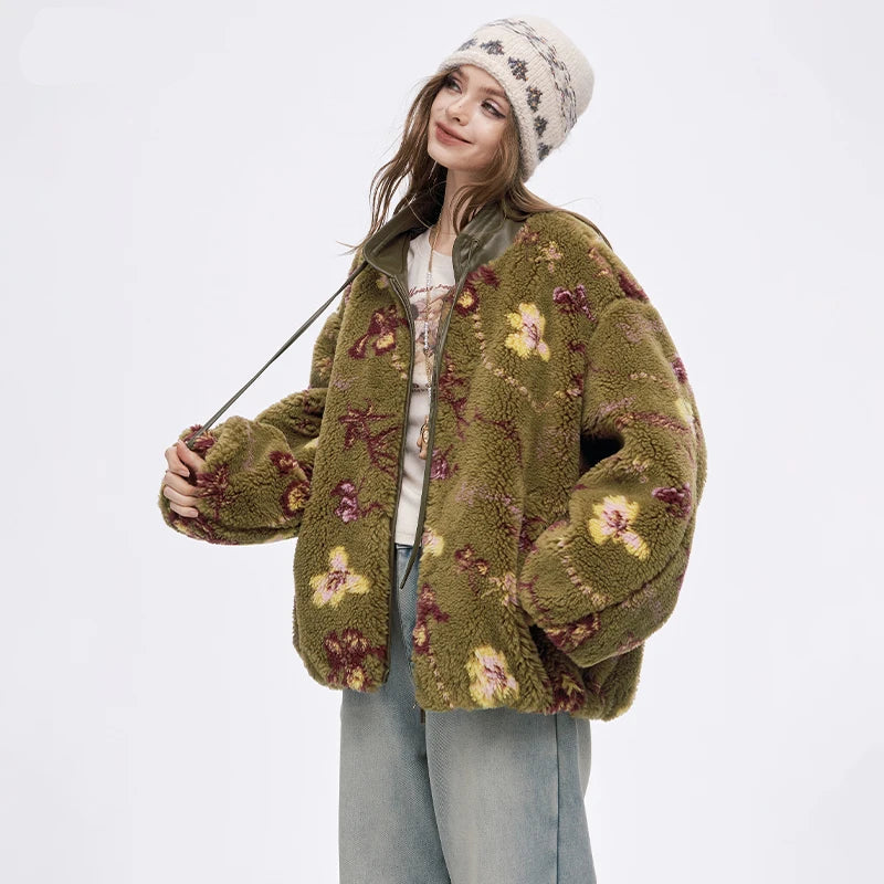 New Arrivals Floral Graphic Coat For Women