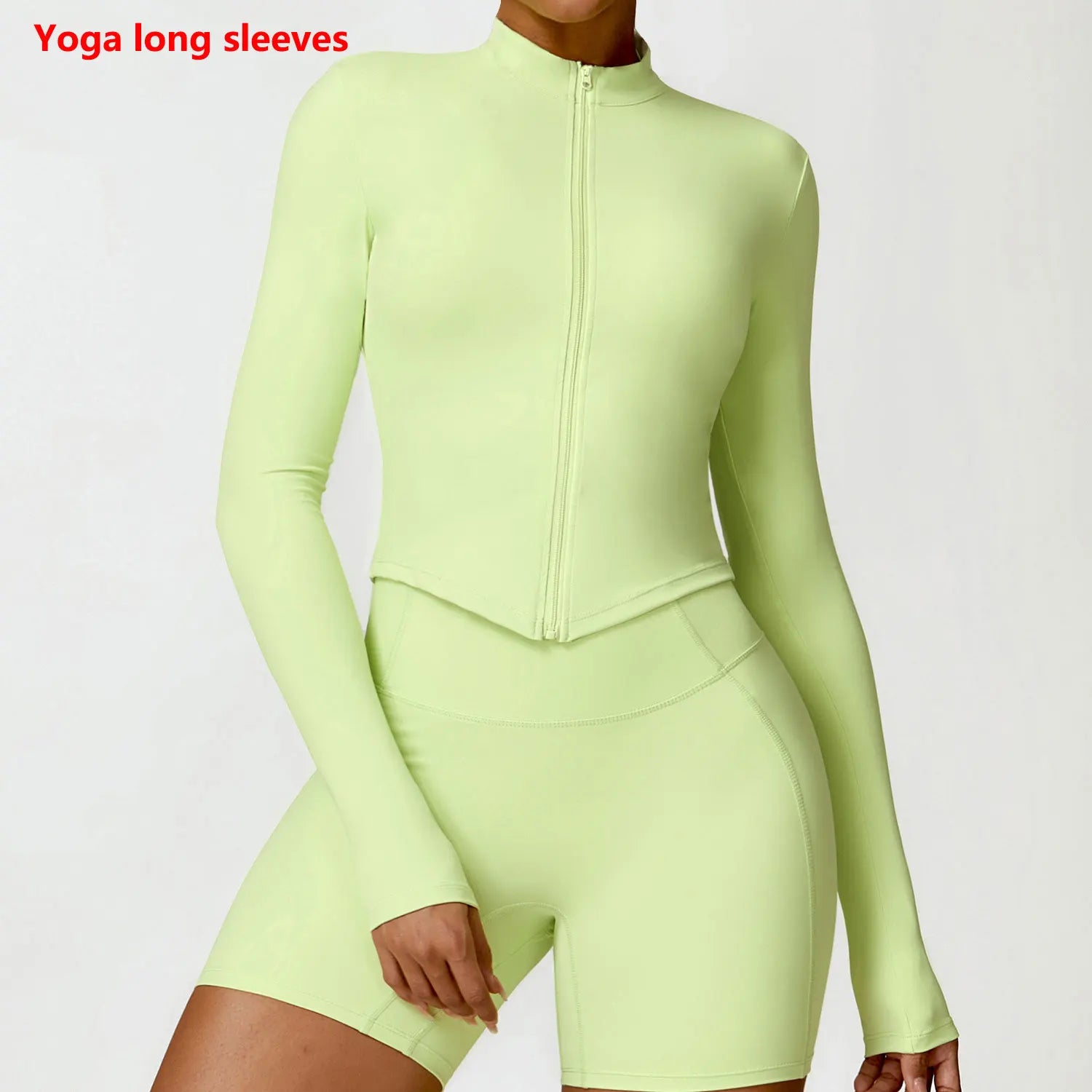 Women's Tracksuit Zipper Jacket Slim Fit Long Sleeved Fitness Coat Yoga Crop Tops Gym Push Up Jacket Running Workout Sweatshirts
