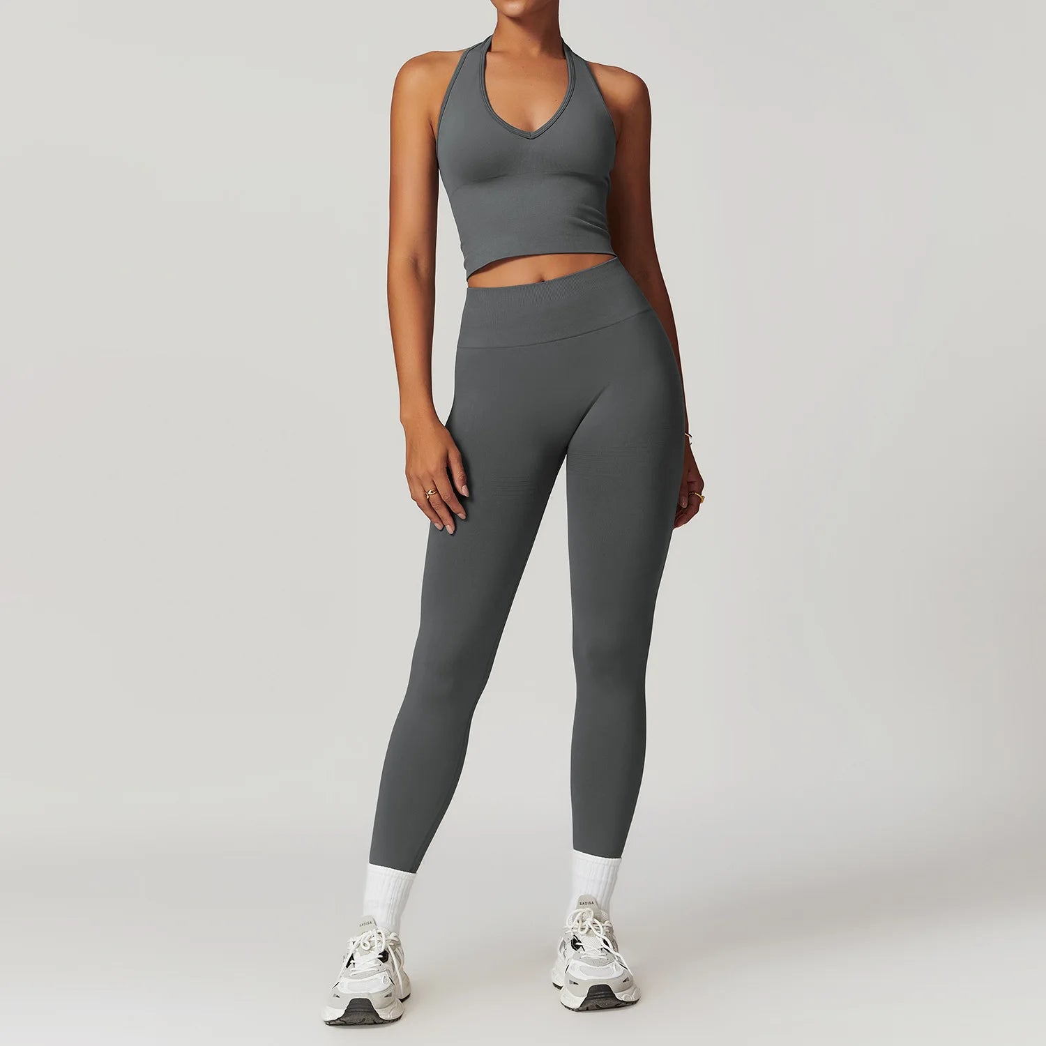 Seamless Gym Set Workout Clothes 2/3PCS Yoga Set Women's Sportswear Fitness Leggings Sports Bra Athletic Long Sleeve Yoga Suit