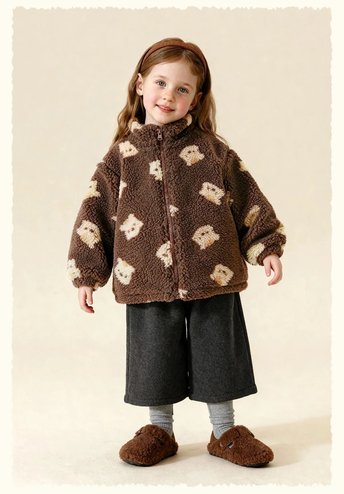 Kids Polar Fleece Bear Ear Hoodie – Winter Warm Zipper Jacket