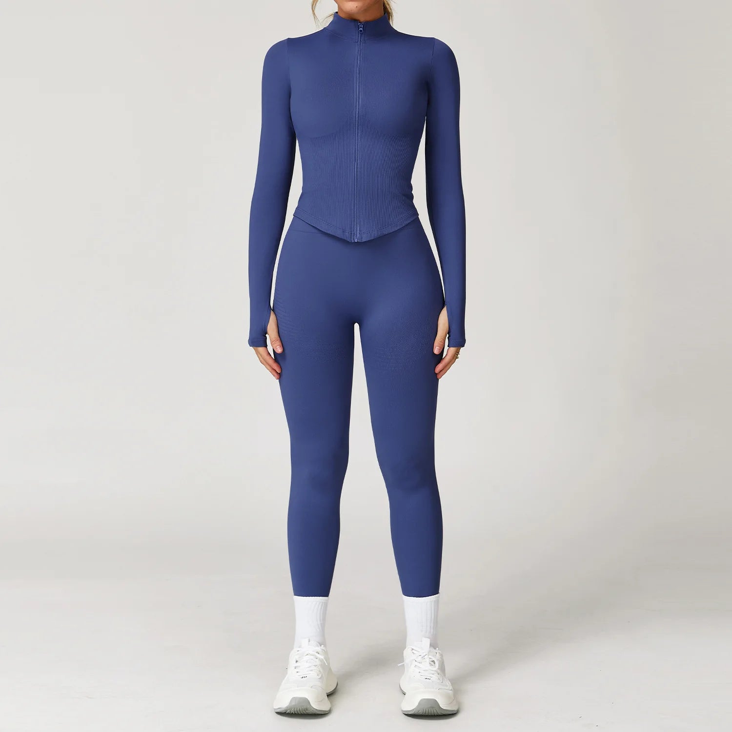 Seamless Gym Set Workout Clothes 2/3PCS Yoga Set Women's Sportswear Fitness Leggings Sports Bra Athletic Long Sleeve Yoga Suit