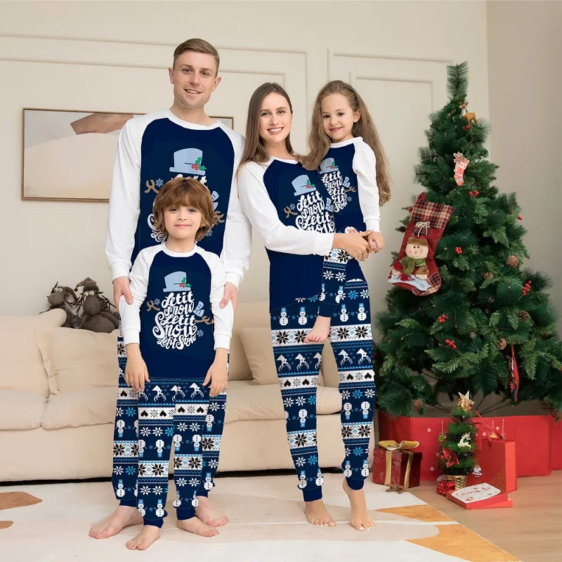 Christmas Pajamas Family Matching Outfits Adult And Kids Clothes Tops + Pants Xmas Sleepwear Sets Newborn Baby Boy Girl Jumpsuit - HER SHOP