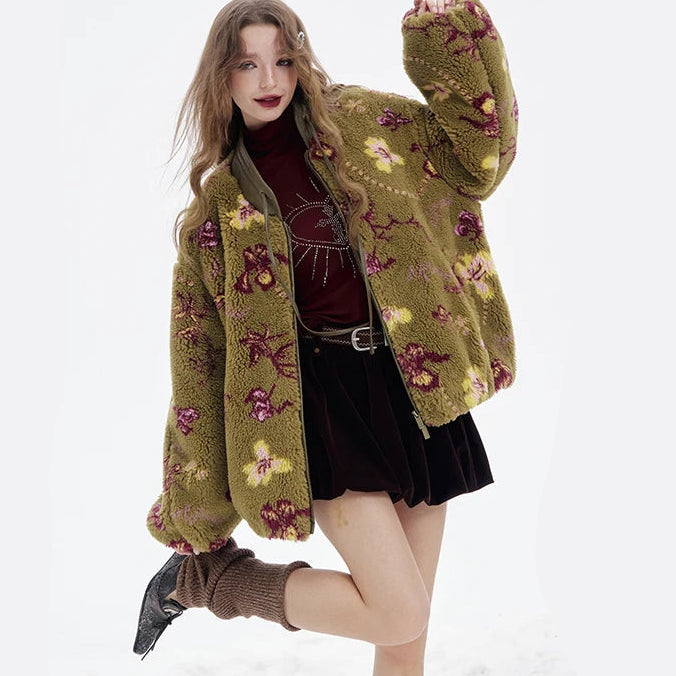New Arrivals Floral Graphic Coat For Women