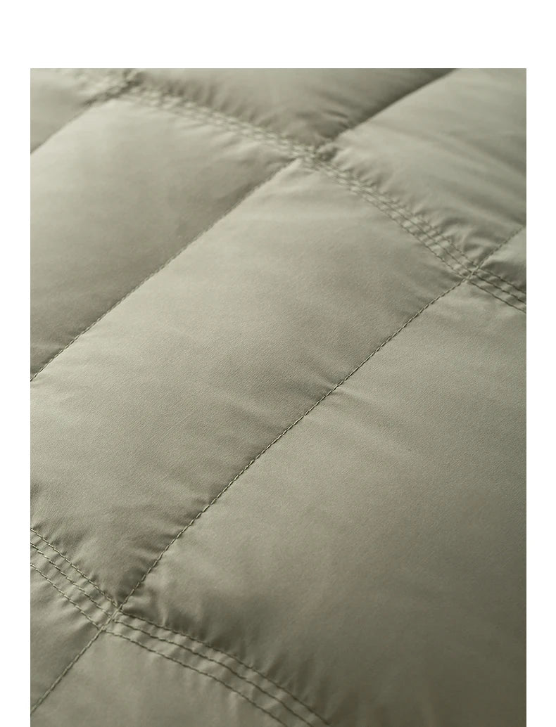 Women 90% White Duck Down Thick Down Jacket 2025 Winter New Fur Collar Hooded Extra Long Warm Jacket Coat