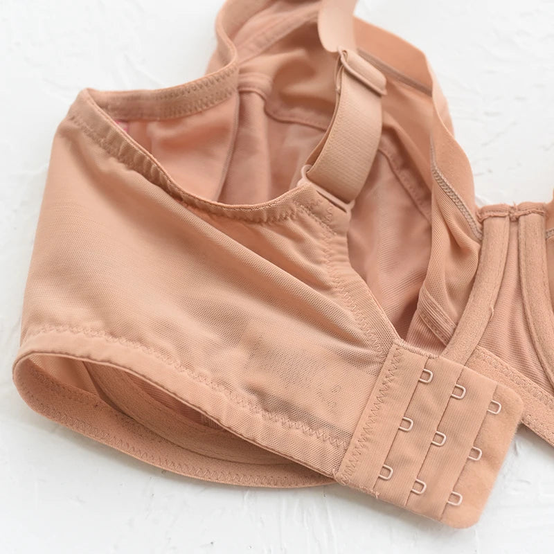 Womens Plus Size Minimizer Bra Full Coverage Non Padded Underwire Female Breathable Plus Size Lingerie 34 36 38 40 42 DD E F G H