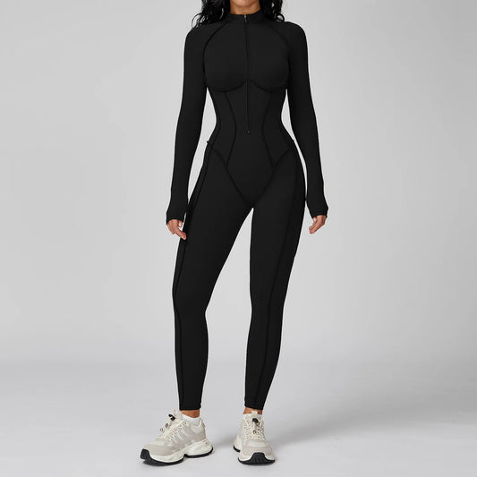 Women Fitness Sport Bodysuit High Elasticity Yoga Jumpsuit Outdoors Gym Tracksuits Female Workout Running Sports Sexy Jumpsuit - HER SHOP