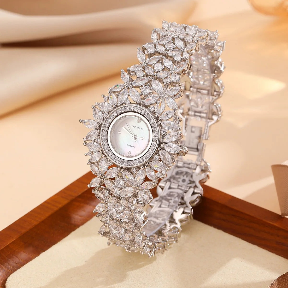 EYER Luxury Hot Fashion Full Zircon Crystal Geometric Bracelet Watch For Women Wedding Party Daily Jewelry Watch Accessories - HER SHOP