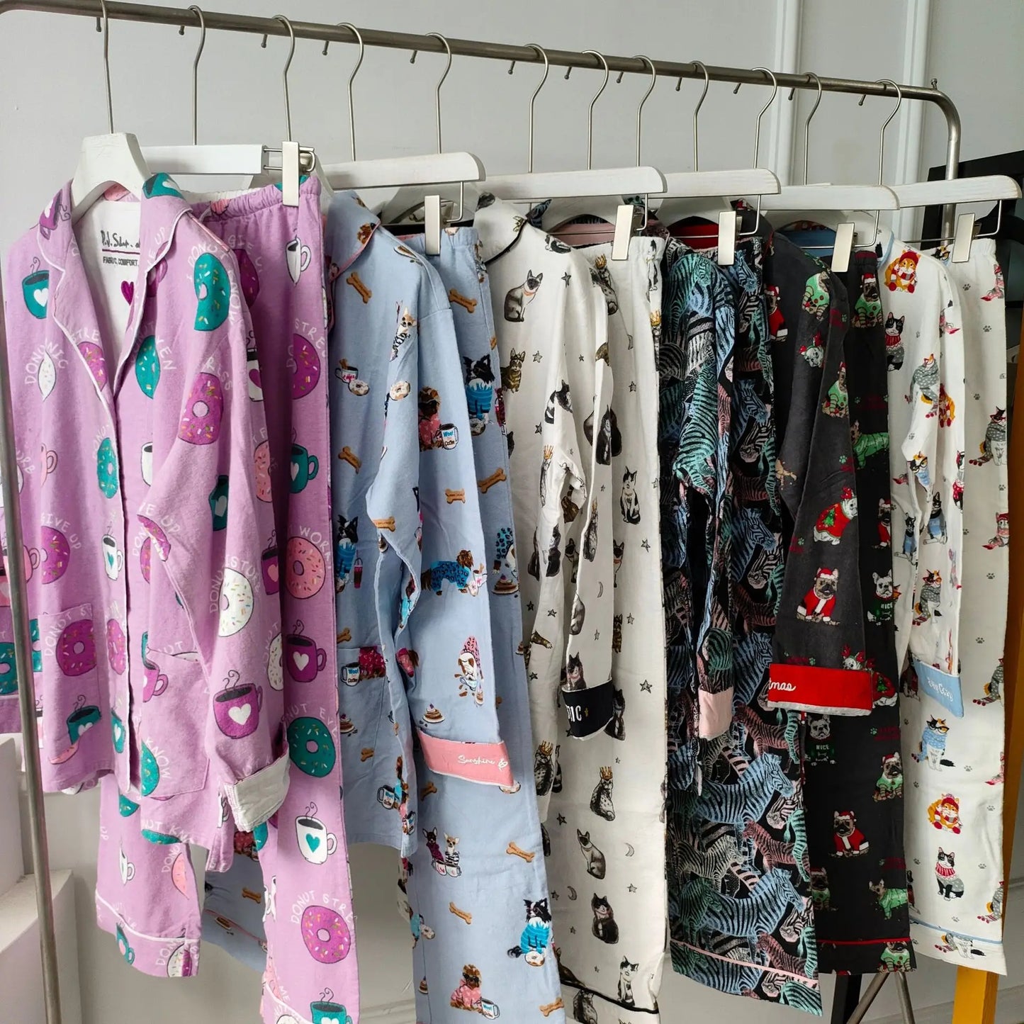 Women’s Cotton Cartoon Pajama Set – Long Sleeve Ankle-Length Pants Autumn Winter Homewear