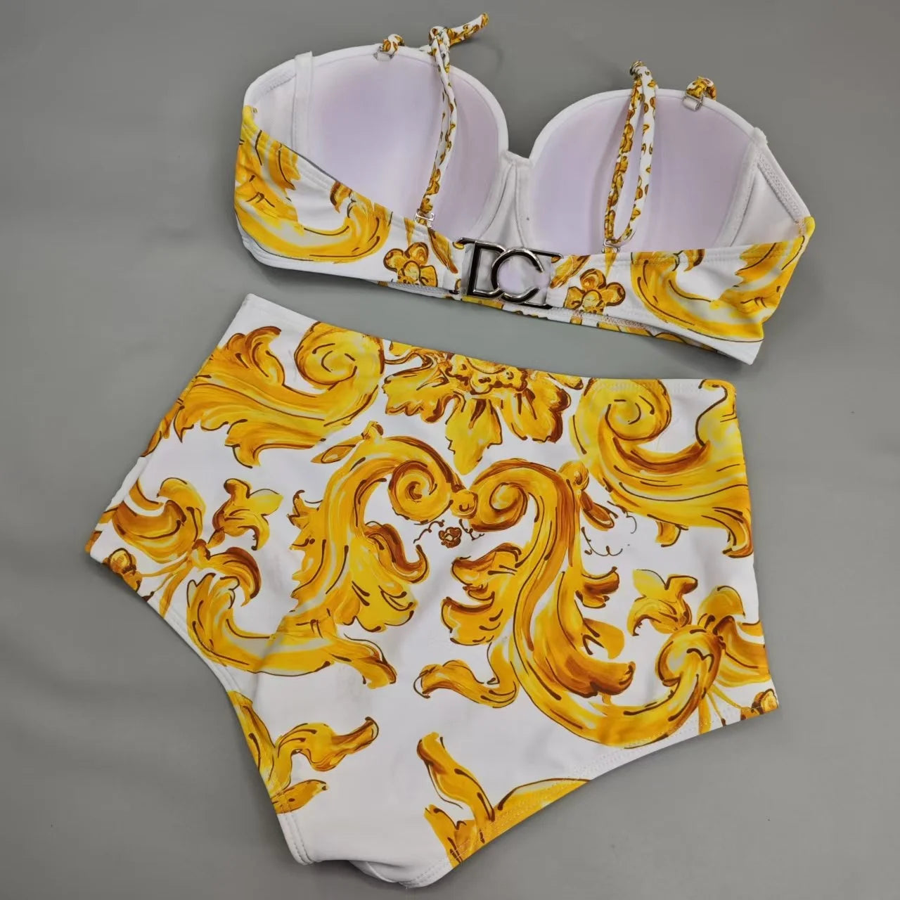 Mommy and Me Color Block Hollow Waist One-Piece Swimsuit