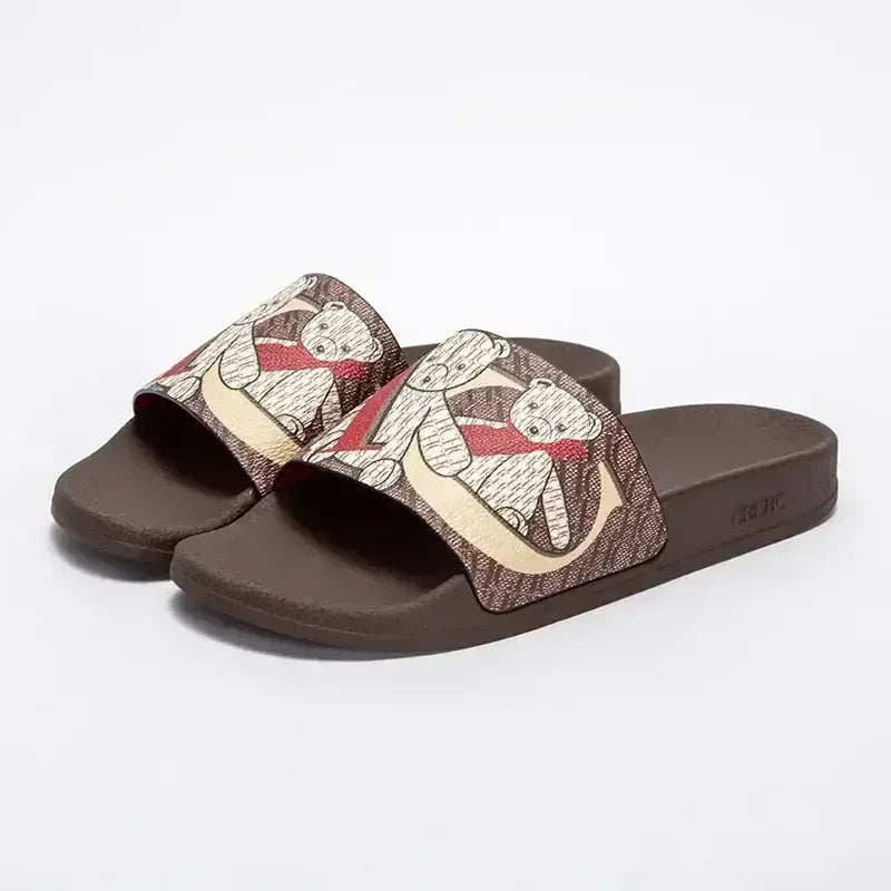 Luxury Brand Women's Slippers Classic Letter Printed Design Simple Casual New PVC Outdoor Fashion Women's Flip Flops