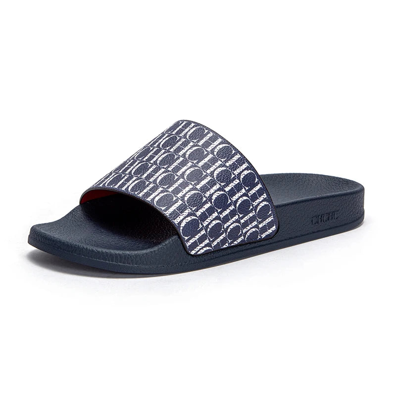Fashionable Classic Simplicity Women’s Slippers – PVC Material, Letter Print, Outdoor Casual Flat Bottom