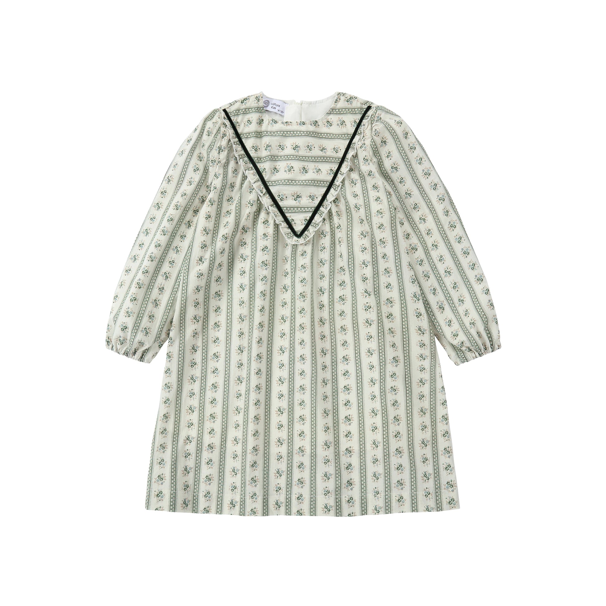 AP Tea Time Collection AW25 Girls Dress Boys Knitting Blazer Sweater Green Floral Cotton Family Matching Clothing