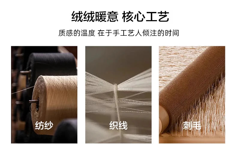 100% Cashmere Autumn Winter Three-Ply Twist Pattern Unisex Scarf Neck Warmer Shawl Cold-Proof Thickened Neck Gaiter