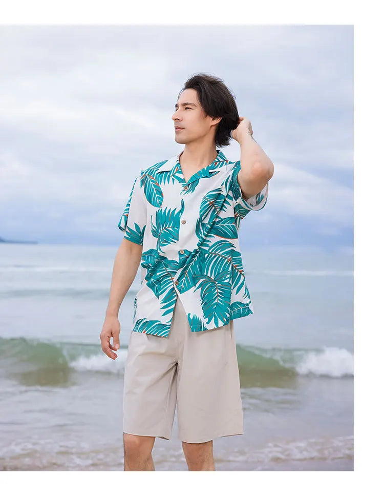 Beach Ware Clothes for Family Shirts Set Vacation Long Mother and Daughter Blue Dress for The Sea Resorts Look Father Son Outfit