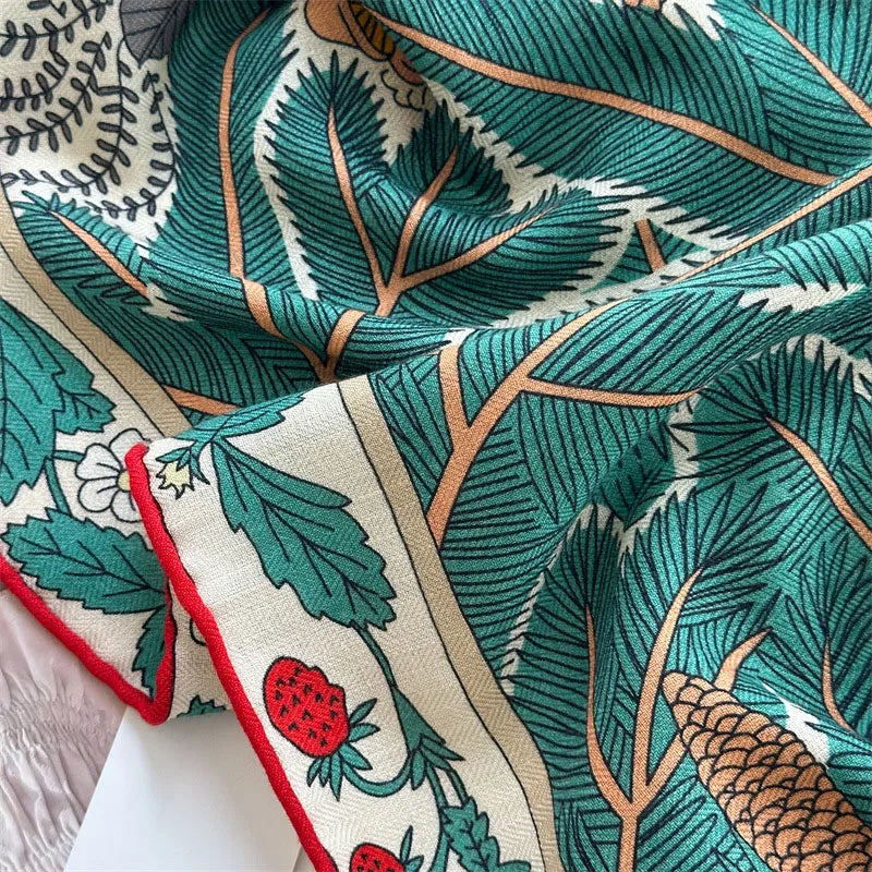 Large Square Wool Scarves Wraps Shawl for Winter Keep Warm 130x130cm