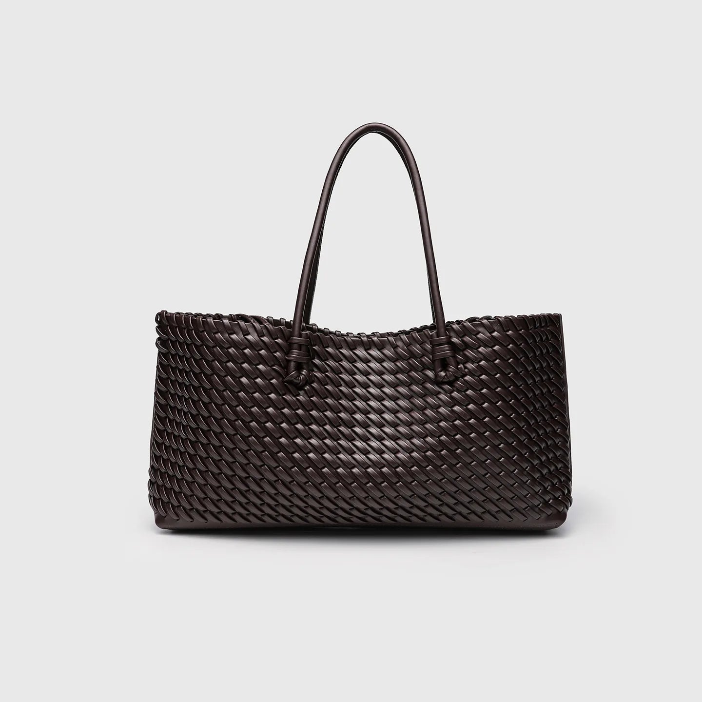 2025 New Women's Large Capacity Shopping Bag Tote Basket Woven Single Shoulder Fashion High End Handbag PU Leather Crossbody