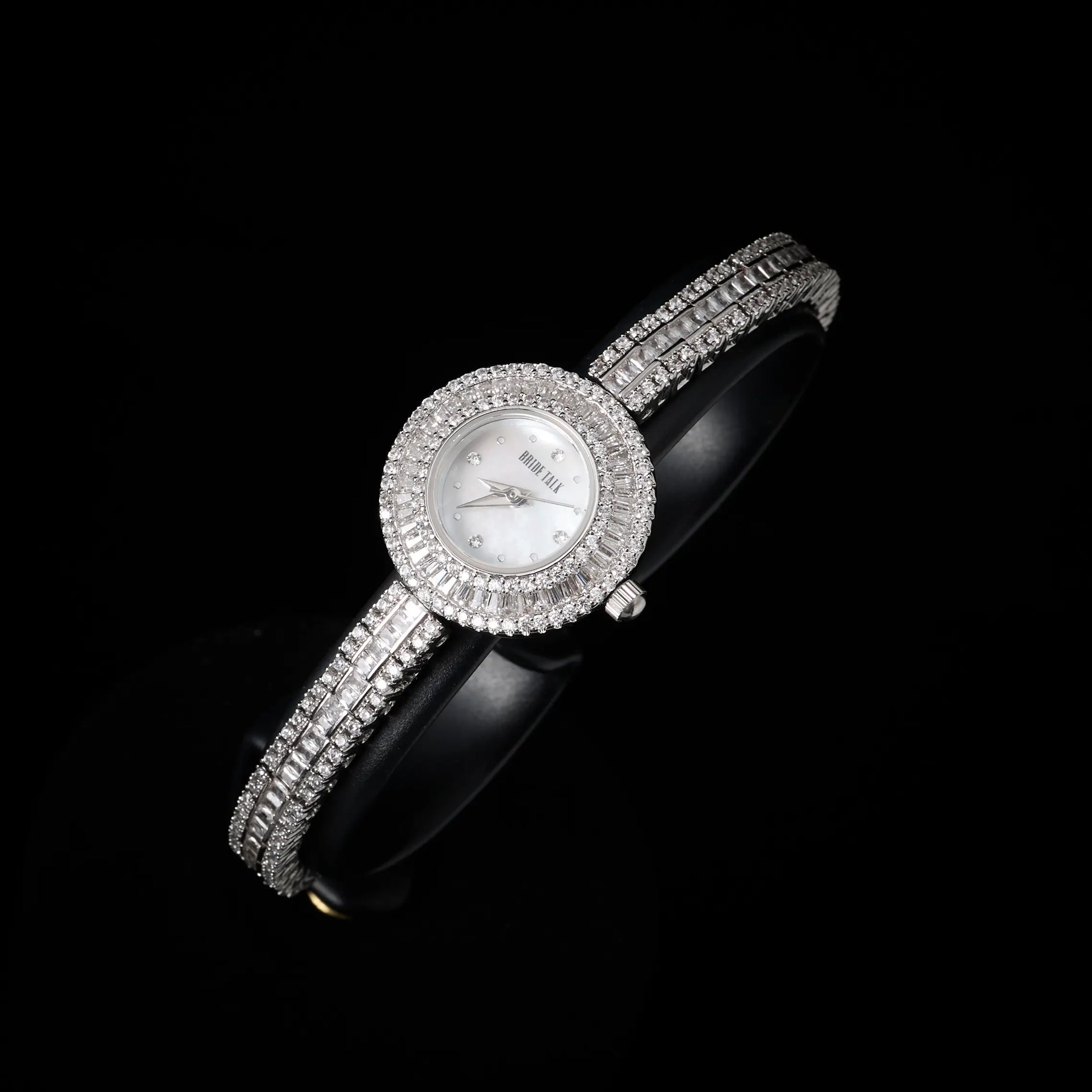 Luxury Women's Cubic Zirconia Bracelet Watch | Elegant Full CZ Crystal Timepiece for Weddings & Parties - HER SHOP - HER SHOP