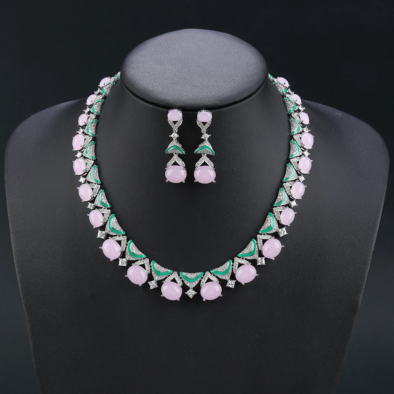 Luxury Cubic Zirconia Necklace & Earring Set for Women