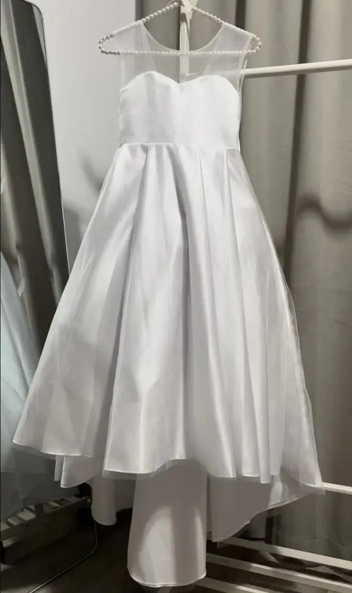 Tulle Long Flower Girl Party Dress