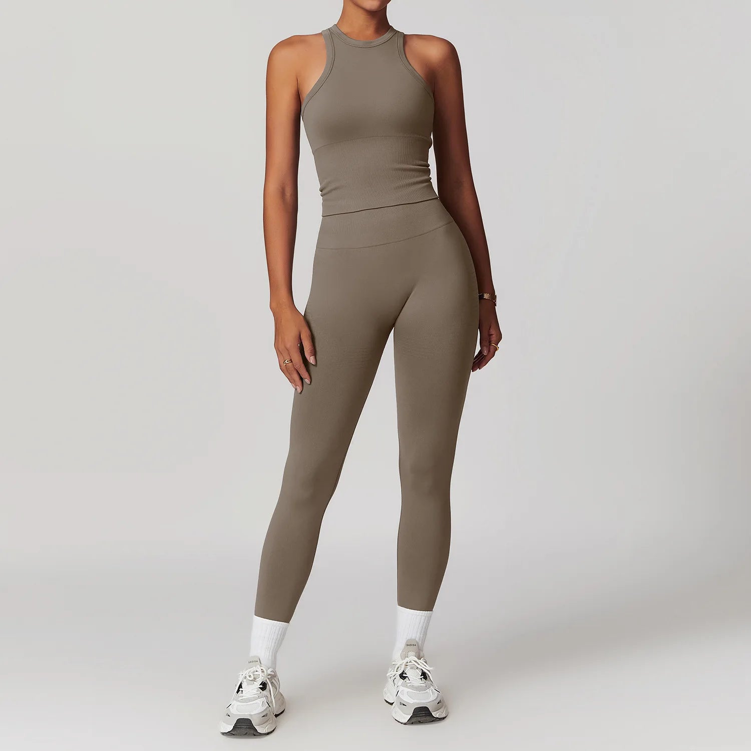 Seamless Gym Set Workout Clothes 2/3PCS Yoga Set Women's Sportswear Fitness Leggings Sports Bra Athletic Long Sleeve Yoga Suit