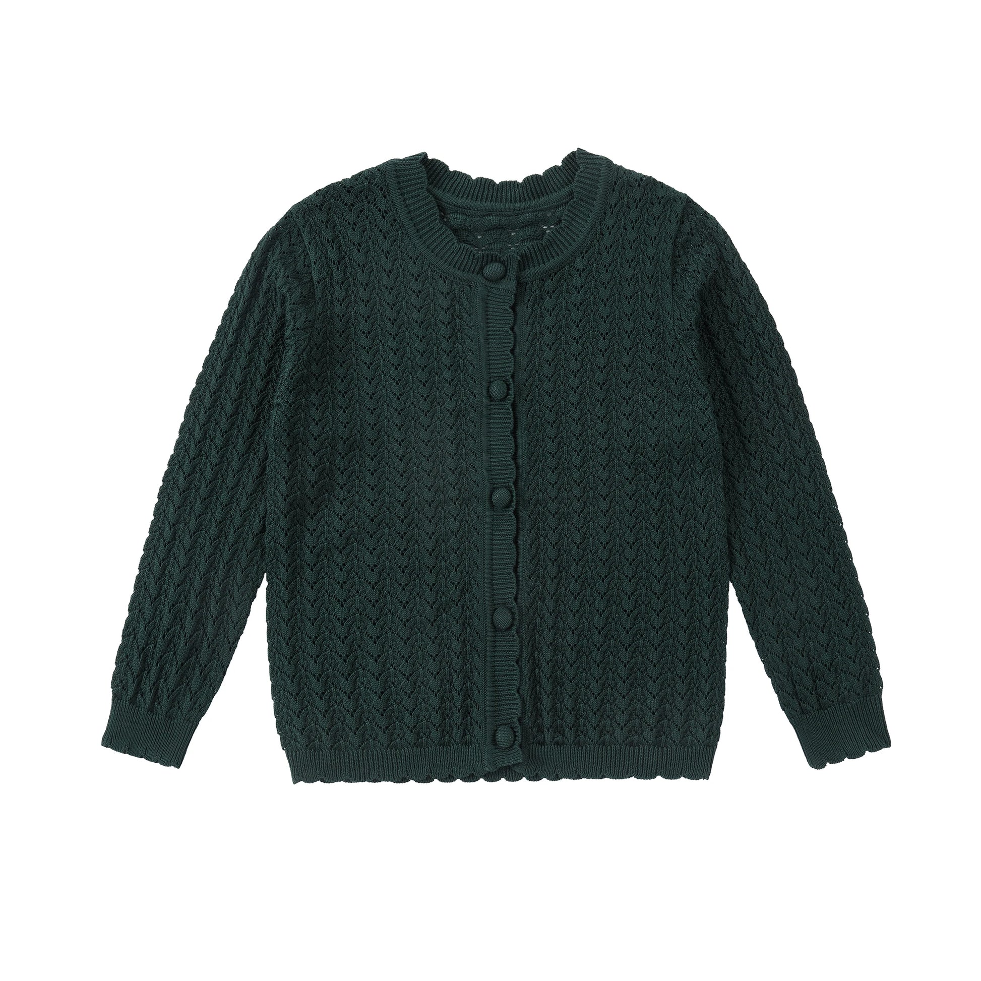 AP Tea Time Collection AW25 Girls Dress Boys Knitting Blazer Sweater Green Floral Cotton Family Matching Clothing