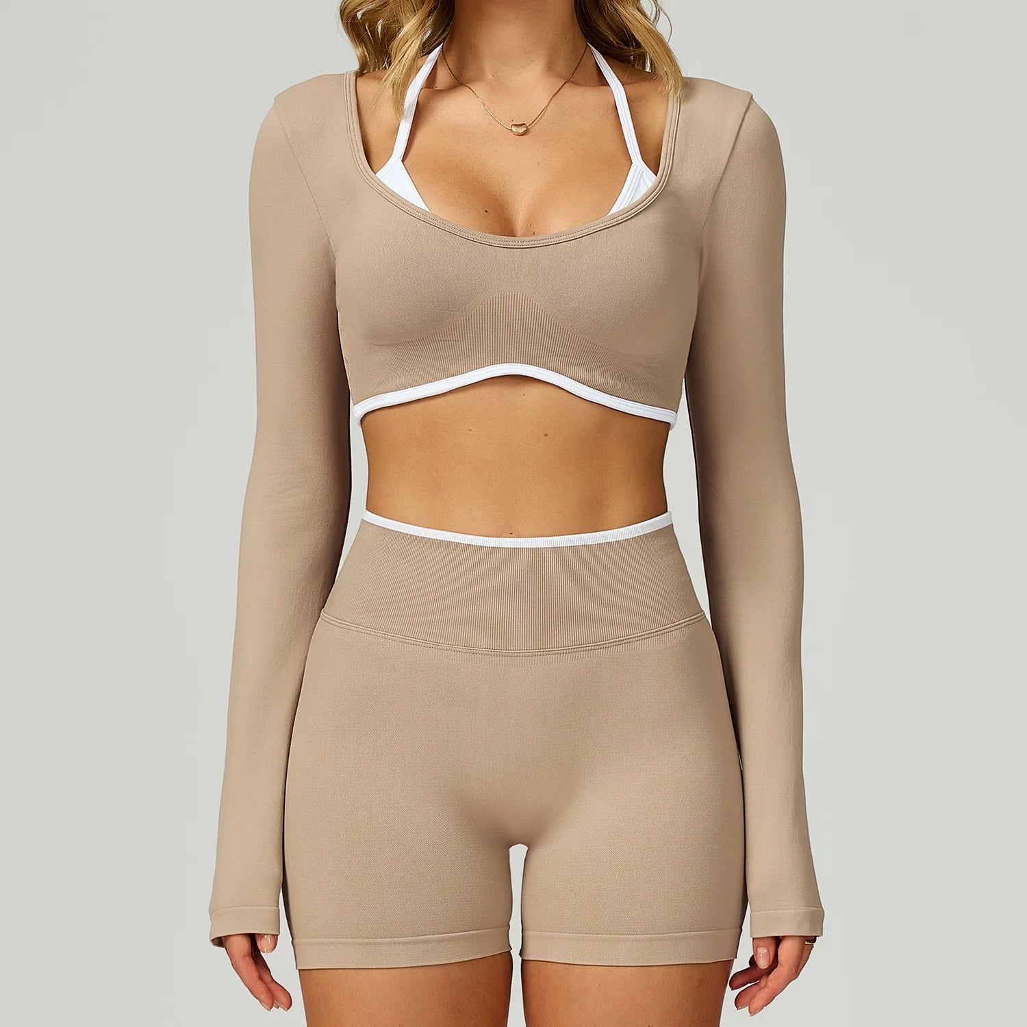 Seamless Yoga Set 2PCS Gym Workout Clothes Women Tracksuit Push Up Bra High Waist Leggings Fitness Top Sportswear Sports Suits