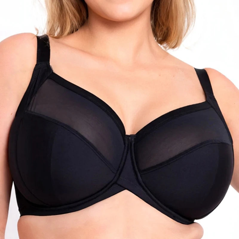 Womens Plus Size Minimizer Bra Full Coverage Non Padded Underwire Female Breathable Plus Size Lingerie 34 36 38 40 42 DD E F G H - HER SHOP