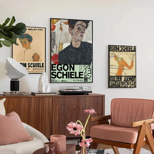 Egon Schiele Body Color Delineation Sketch Figure Poster Good Quality Prints and Posters HD Quality Poster Wall Art Painting - HER SHOP