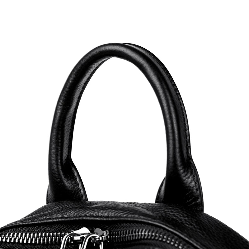 Genuine Leather Women's Backpack Fashion and Elegant Bag Soft Leather Solid Backpack Zipper Comfortable Bag For Ladies Designer