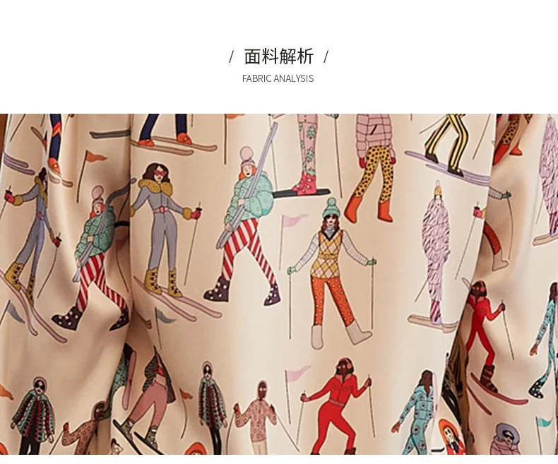 Elegant Pajama Set for Women – Long Sleeve Lapel Home Suit for Spring & Summer