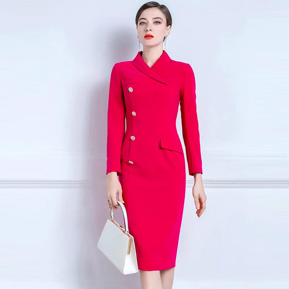 Autumn/Winter Celebrity Suit Dress: Sleek, High-End Formal Wear for Wo – HER SHOP Autumn/Winter Celebrity Suit Dress: Sleek, High-End Formal Wear for Wo – HER SHOP