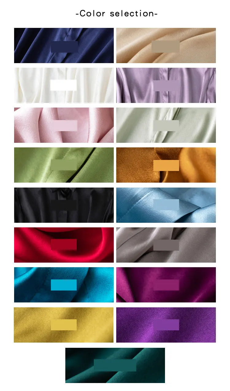 Women's 93% Mulberry Silk 7% Spandex 19 momme satin Silk Buttons down long sleeve shirt Top Blouse office work M L XL MM161