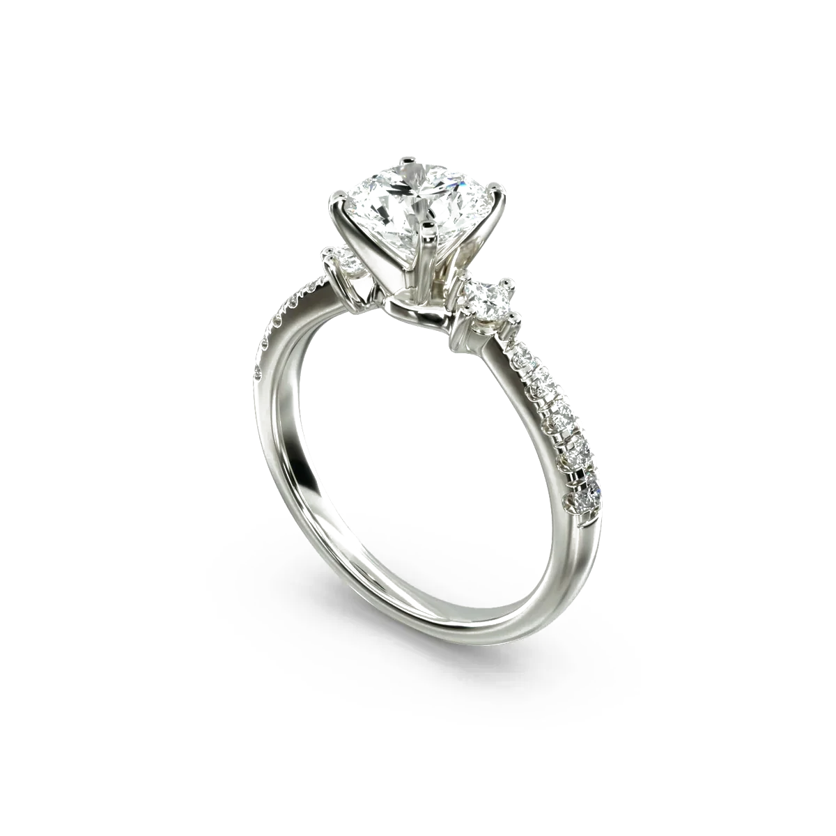 Diamond Rings That Real Luxury Three-Stone Real Diamond Ring | Pure Gold East-West Lab-Grown ...