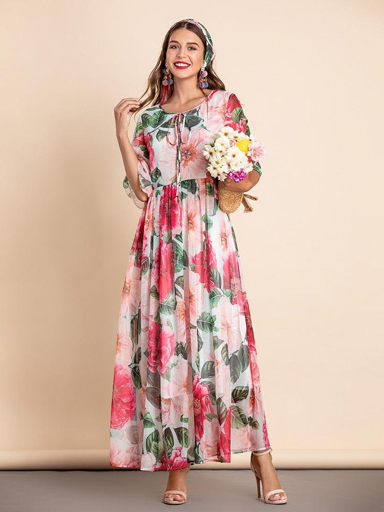 2031 Fashion Designer Summer Chiffon Dress