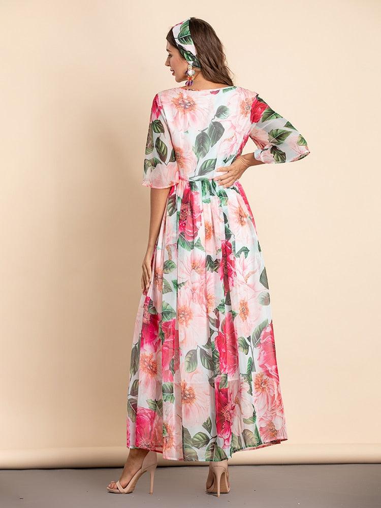 2030 Fashion Designer Summer Chiffon Dress