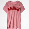 Fashion Tshirts New Flocking Letters Woman Tshirts Spring Summer Zadig Voltaire Tshirts Casual Tops for Women Pink Color Tshirts