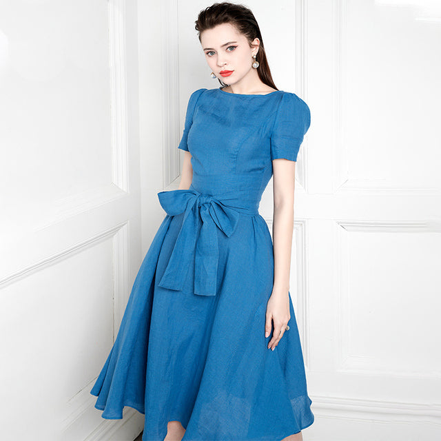 High End Celebrity Hepburn Summer Dress