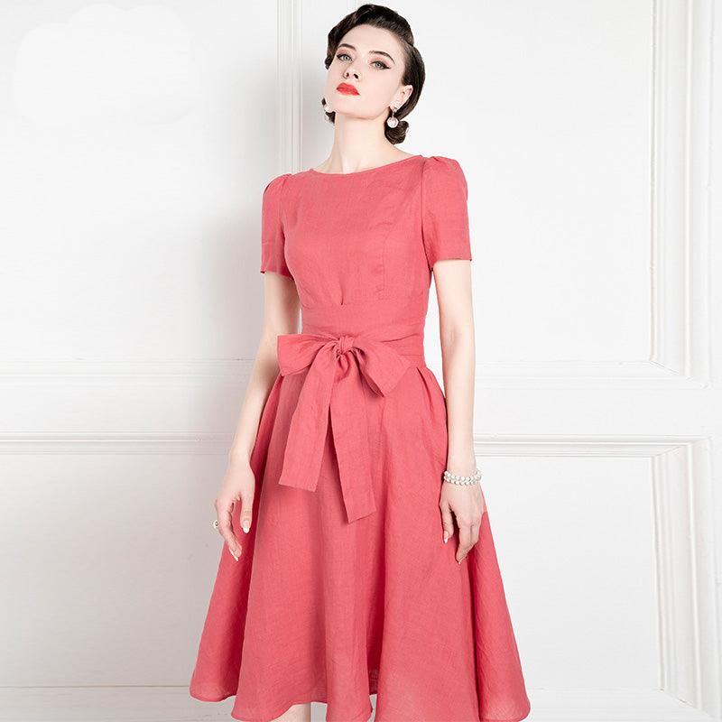 High End Celebrity Hepburn Summer Dress - HER SHOP