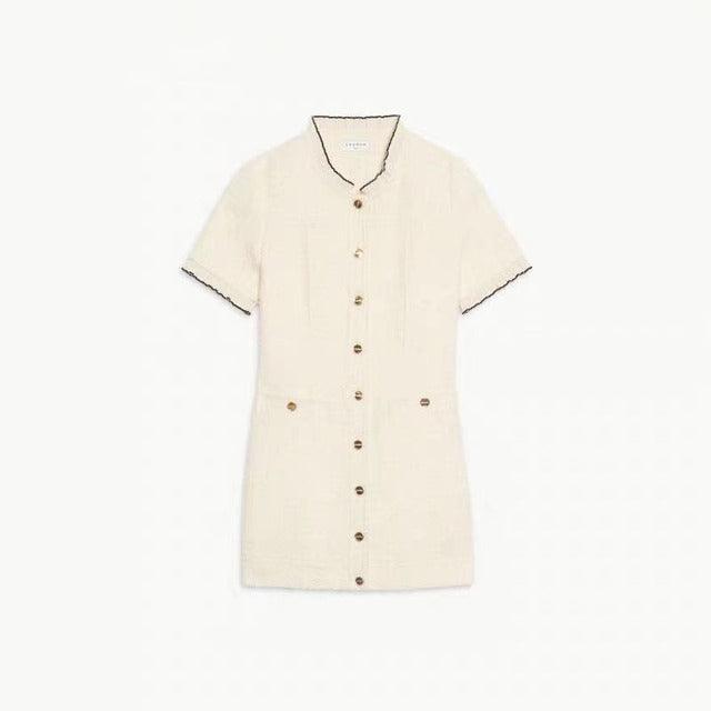 New Woman Dress Brand Sandro Vintage Dresses Women Early Spring Autumn Dress Fashion Casual Daily Wear Dresses for Women