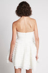 Ivory Tiered Tulle Strapless A-line Short Bridal / Bridesmaid Dress