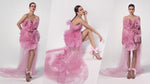 Unique Designed 3D Flower Tulle Prom Gowns