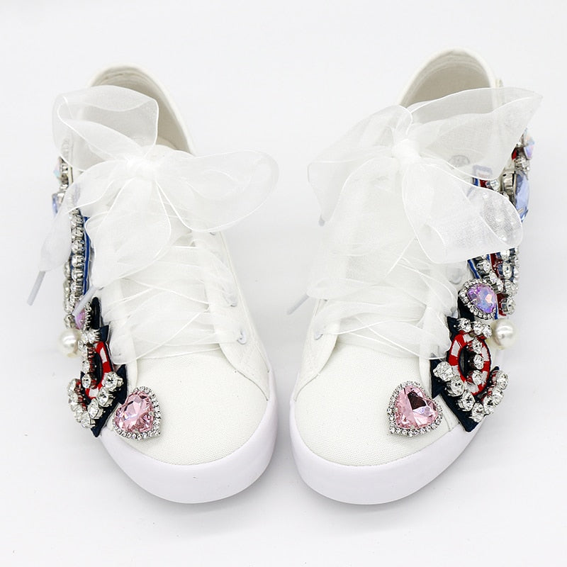 Casual Flat Ribbon Lace Up Sneakers