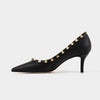 Popular Pointed Toe Patent Leather Rivet Stud High Heels Sexy Shoes Banquet Party Wedding Shoes