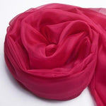 Her Shop accessories Rose / 200CMX140CM 100% Natural Silk Long Georgette Scarf