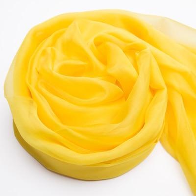 Her Shop accessories YELLOW / 200CMX140CM 100% Natural Silk Long Georgette Scarf