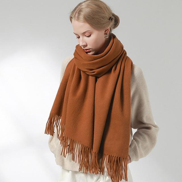 Her Shop accessories Caramel / 180x60cm 100% Pure Wool Scarf