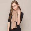 Her Shop accessories Camel / 188x56cm 85% Silk 15% Wool Cashmere Women's Warm Long Scarves
